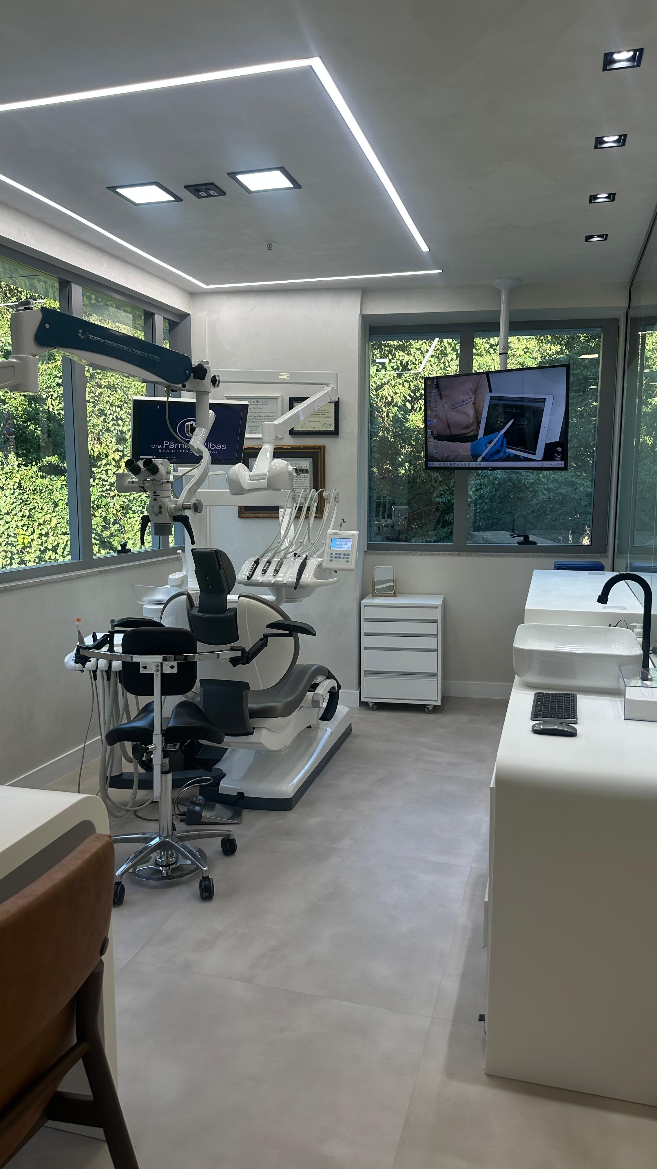 Detalhes do espaço de atendimento odontológico